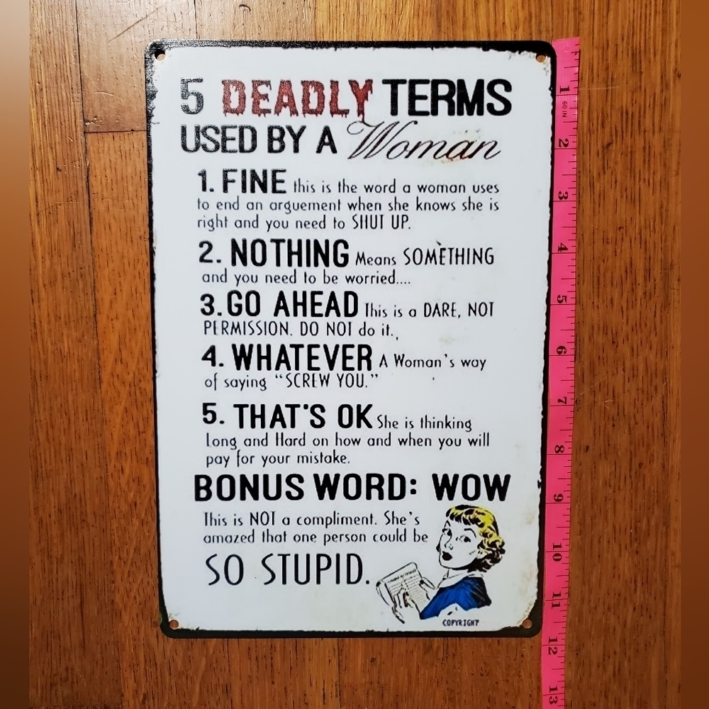 Vintage Style Wall Sign For Women - Picture 6 of 7
